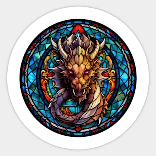 Stained Glass Dragon #11 Sticker